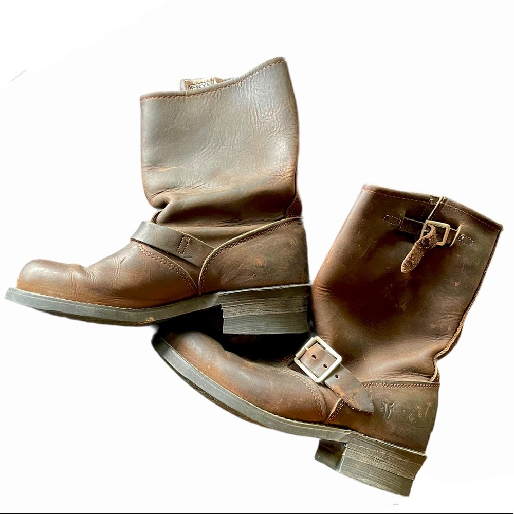 Women’s Brown Leather Harness Boots